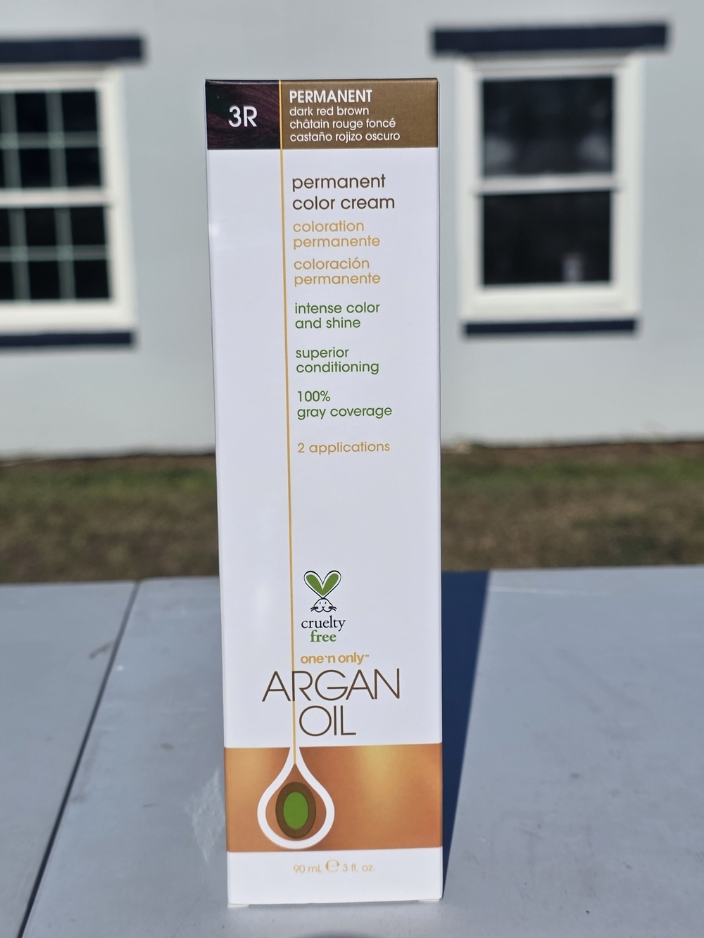 Argan Oil Permanent Color Cream 3R Dark Red Brow, Cruelty Free